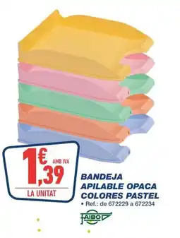 Bureau Vallée Bandeja apilable opaca colores pastel oferta