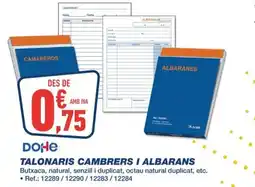 Bureau Vallée Talonaris cambrers i albarans oferta