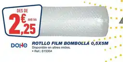 Bureau Vallée Rotllo film bombolla 0,5x5m oferta