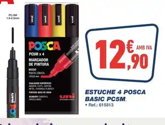 Bureau Vallée POSCA Estuche 4 basic pc5m oferta