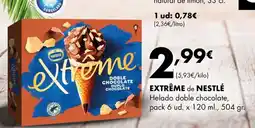 Supermercados Lupa EXTRÊME de NESTLÉ Helado doble chocolate, oferta