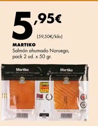 Supermercados Lupa MARTIKO Salmón ahumado Noruego oferta
