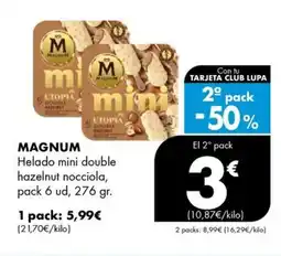 Supermercados Lupa MAGNUM Helado mini double hazelnut nocciola oferta