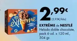 Supermercados Lupa EXTRÊME de NESTLÉ Helado doble chocolate oferta
