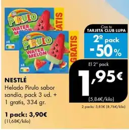 Supermercados Lupa NESTLÉ Helado Pirulo sabor sandía oferta
