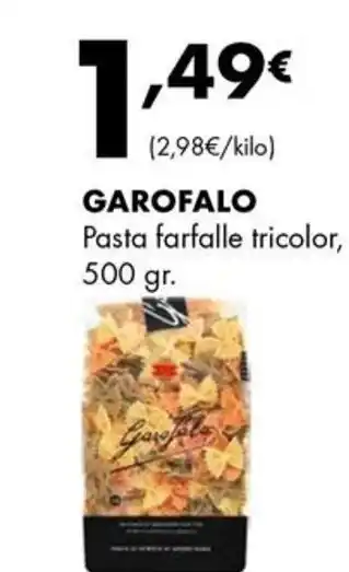 Supermercados Lupa GAROFALO Pasta farfalle tricolor oferta