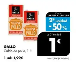 Supermercados Lupa GALLO Caldo de pollo oferta