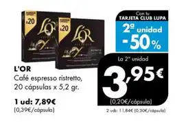 Supermercados Lupa L'OR Café espresso ristretto oferta