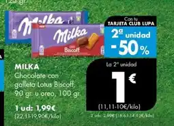 Supermercados Lupa MILKA Chocolate con leche oferta