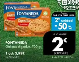 Supermercados Lupa FONTANEDA Galletas digestive oferta