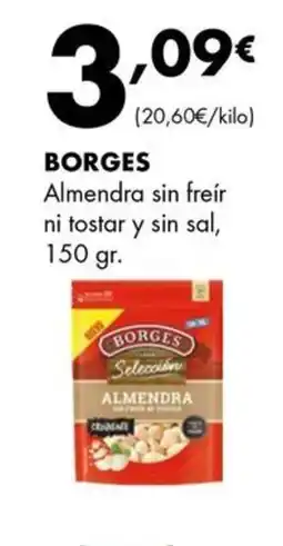 Supermercados Lupa BORGES Almendra sin freír ni tostar y sin sal oferta