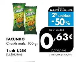 Supermercados Lupa FACUNDO Chaskis maíz oferta