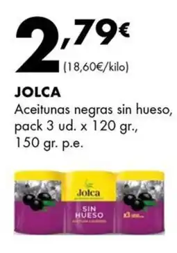 Supermercados Lupa JOLCA Aceitunas negras sin hueso oferta