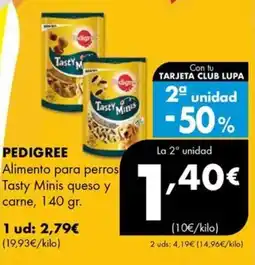 Supermercados Lupa PEDIGREE Alimento para perros Tasty Minis queso y carne oferta