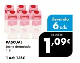 Supermercados Lupa PASCUAL Leche desnatada oferta