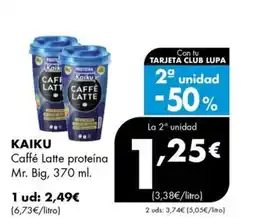Supermercados Lupa KAIKU Caffé Latte proteína Mr. Big oferta
