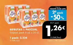 Supermercados Lupa BIFRUTAS de PASCUAL Tropical oferta