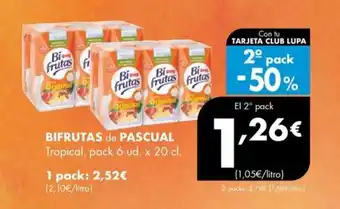 Supermercados Lupa BIFRUTAS de PASCUAL Tropical oferta