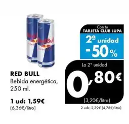 Supermercados Lupa RED BULL Bebida energética oferta