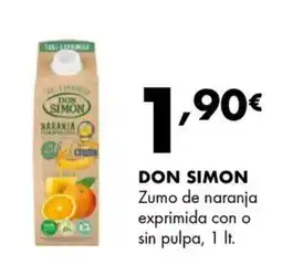 Supermercados Lupa DON SIMON Zumo de naranja exprimida con o sin pulpa oferta