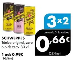 Supermercados Lupa SCHWEPPES Tónica original, zero o pink zero oferta