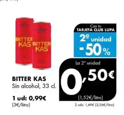 Supermercados Lupa BITTER KAS Sin alcohol oferta
