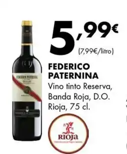 Supermercados Lupa FEDERICO PATERNINA Vino tinto Reserva, Banda Roja, D.O. Rioja oferta