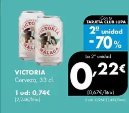 Supermercados Lupa VICTORIA Cerveza oferta