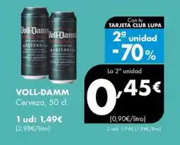 Supermercados Lupa VOLL-DAMM Cerveza oferta