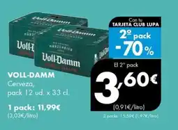 Supermercados Lupa VOLL DAMM Cerveza oferta