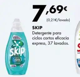 Supermercados Lupa SKIP Detergente para ciclos cortos eficacia express, 37 lavados= oferta