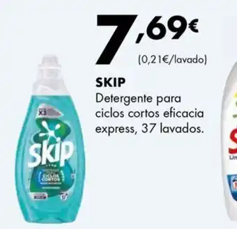 Supermercados Lupa SKIP Detergente para ciclos cortos eficacia express, 37 lavados= oferta