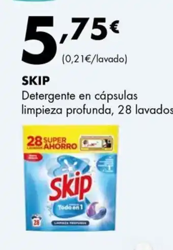 Supermercados Lupa SKIP Detergente en cápsulas limpieza profunda, 28 lavados oferta