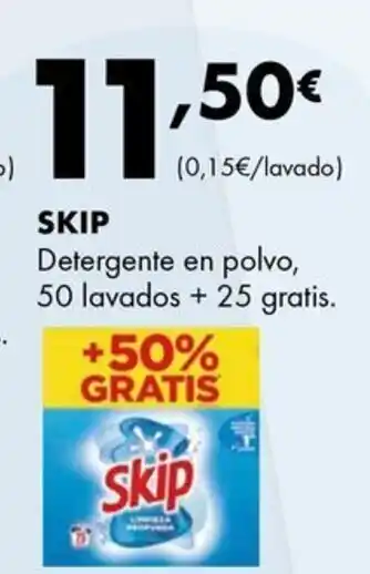 Supermercados Lupa SKIP Detergente en polvo oferta