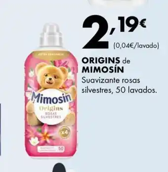 Supermercados Lupa ORIGINS de MIMOSÍN Suavizante rosas silvestres, 50 lavados oferta
