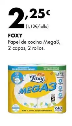 Supermercados Lupa FOXY Papel de cocina Mega3 oferta