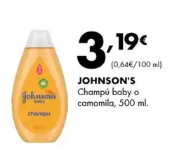 Supermercados Lupa JOHNSON'S Champú baby o camomila oferta
