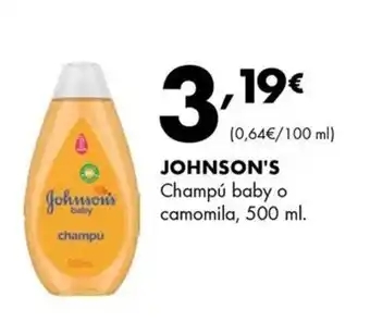 Supermercados Lupa JOHNSON'S Champú baby o camomila oferta