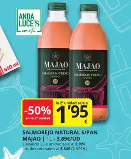 Supermercados MAS MAJAO Salmorejo natural s/pan oferta