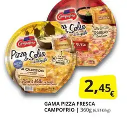 Supermercados MAS CAMPOFRIO Gama pizza fresca oferta