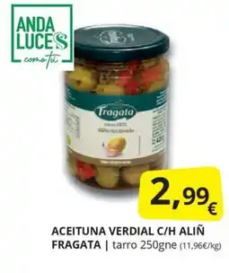 Supermercados MAS FRAGATA Aceituna verdial c/h aliñ oferta