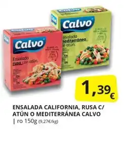 Supermercados MAS CALVO Ensalada california, rusa c/ atún o mediterránea oferta