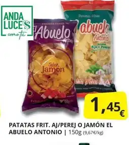 Supermercados MAS Patatas frit. aj/perej o jamón el abuelo antonio oferta