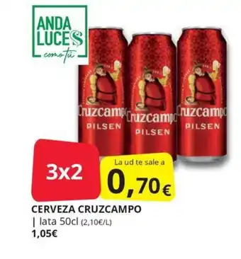 Supermercados MAS CRUZCAMPO Cerveza oferta