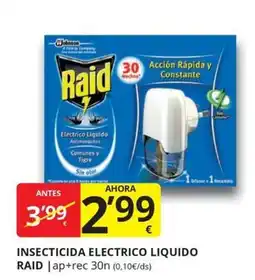 Supermercados MAS RAID Insecticida electrico liquido oferta