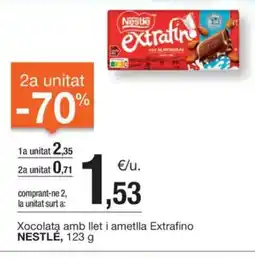 BonpreuEsclat NESTLÉ Xocolata amb llet i ametlla Extrafino oferta