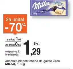 BonpreuEsclat MILKA Xocolata blanca farcida de galeta Oreo oferta