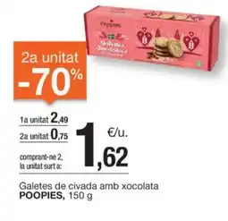 BonpreuEsclat POOPIES Galetes de civada amb xocolata oferta