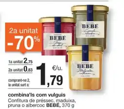 BonpreuEsclat BEBÉ Confitura de préssec, maduixa, pruna o albercoc oferta