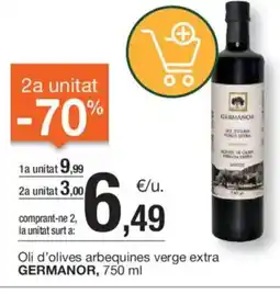 BonpreuEsclat GERMANOR Oli d'olives arbequines verge extra oferta